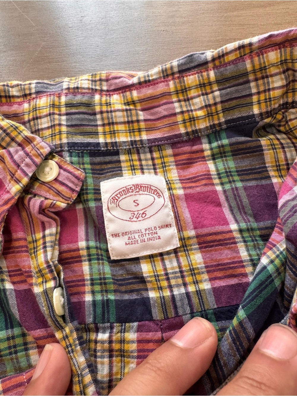 Brooks Brothers 346 Mens Small Multicolor Plaid Button Down Long Sleeve Shirt S - Picture 3 of 8